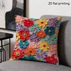 Husa Pernă Decorative Croșetată Floare Boho 2D Colorată Tricotată cu Imprimeu Floral Carcasă Pernă Decorativă Pentru Decor Estetic Acasă Cadou