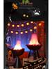 LED Halloween Flammen Feuerstelle Ornamente - Gruselige Hängedekorationen mit künstlichen Flammen für Spukhaus