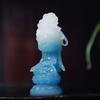 Cute Miniature Buddha Statue of Shokannon High X 4cm Jade Protection from Evil Good and Other Blessings (10.5cm Wide) [Synthetic Stone] Spirits,