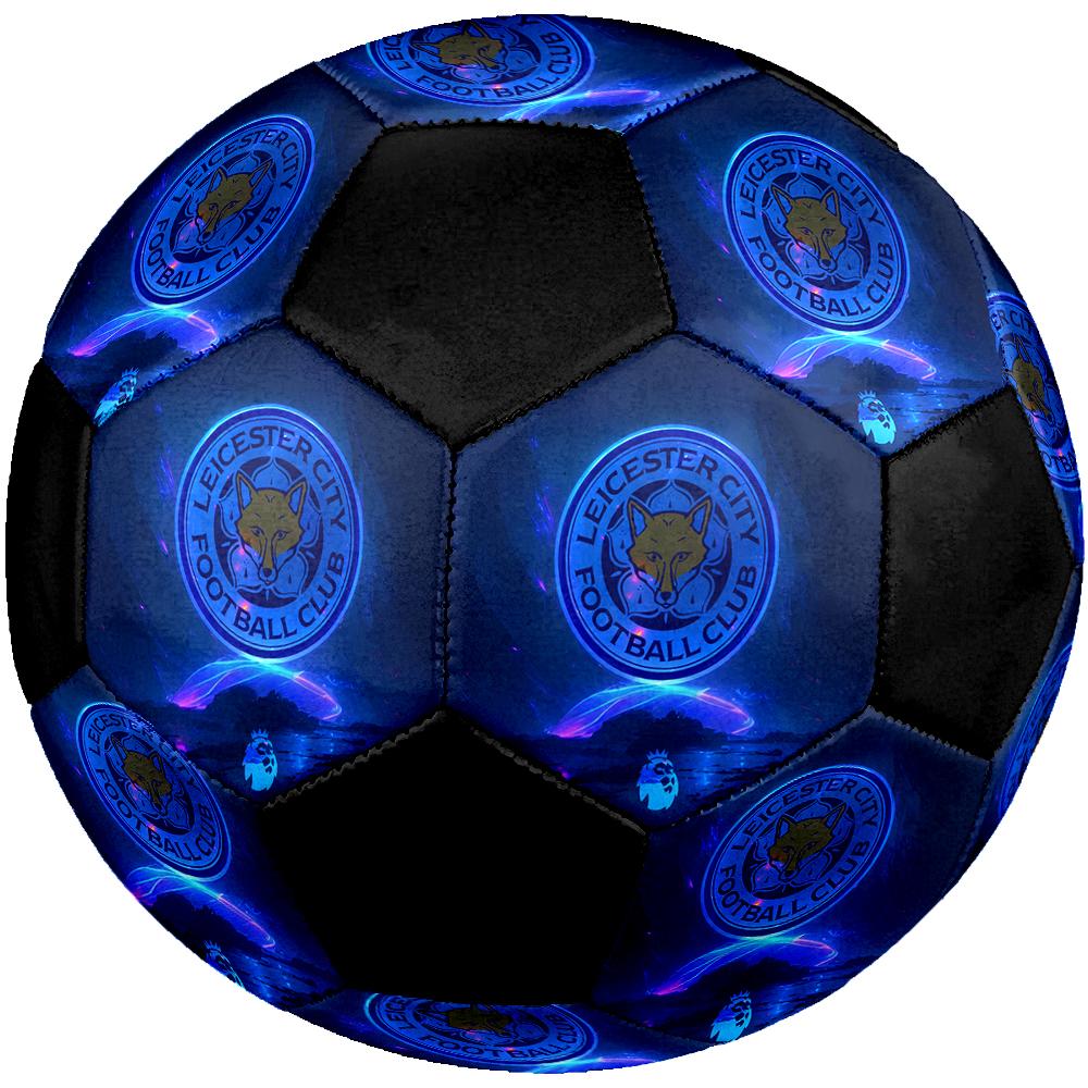 SIZE 5 Leicester City FC Soccer Ball Colorful All Ages Machine Stitched PVC Competition Ready Durable High-Bounce