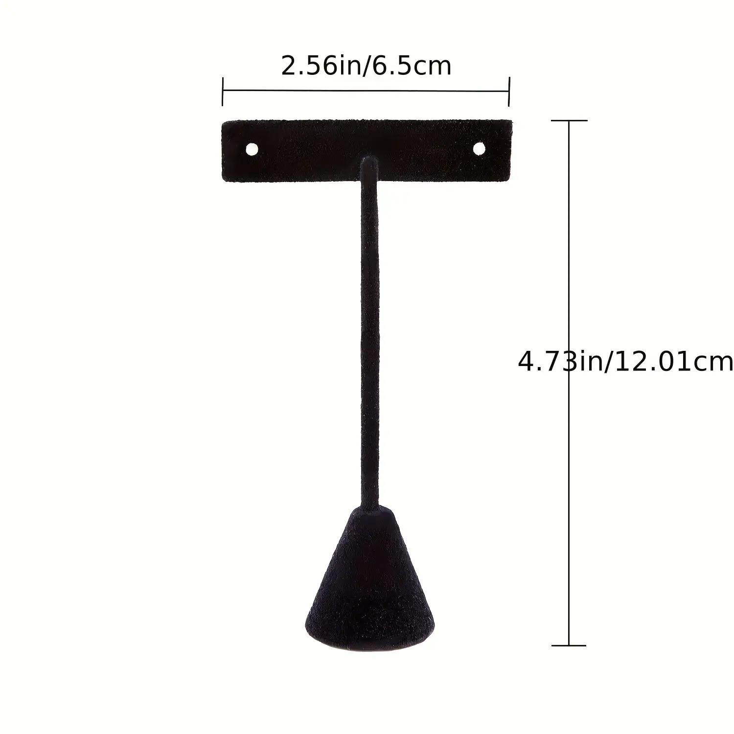

Earring organizer, T-shaped earring holder, velvet jewelry earring display stand for displaying, showcasing, organizing чёрный