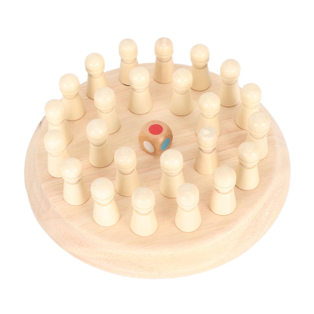 Holz Memory Match Stick Schachspiel Interessantes Farbgedächtnis Schach Eltern-Kind Interaktionsspielzeug für Kinder