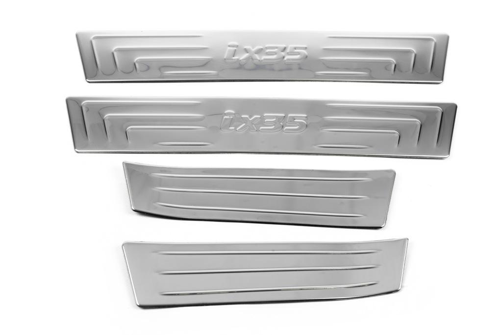 Накладки на пороги Omsa (4 шт, нерж) для Hyundai IX-35 2010-2015 гг
