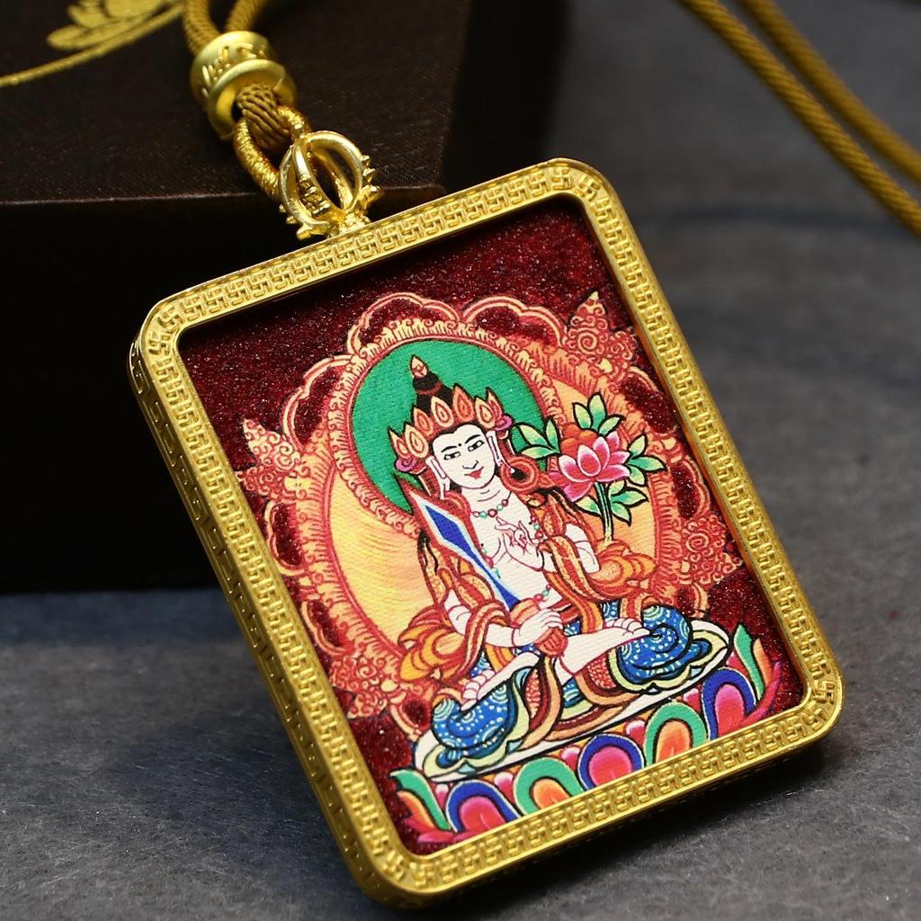 Tibetan Hand-painted Thangka: Mineral Pigment Zodiac & Eight Guardian Deities