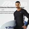 Mizuno Ochrona przed słońcem Szybkoschnący strój do pływania z długim rękawem Męska odzież kąpielowa Czarny N2CA2103