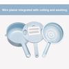 Round Vegetable Cutter With Egg Divider Colander Vegetable Fruit Hand-held Food-grade Multifunction For Kitchen Supplies