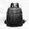 Women's New Fashion Korean Style Large Capacity Anti-theft Female Travel Backpack All-match Leather Leisure Bag