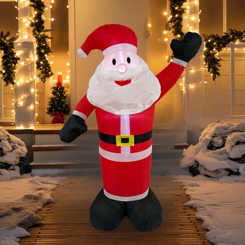 New Outdoor Christmas Inflatable Waving Santa Claus Decoration UK Standard BS