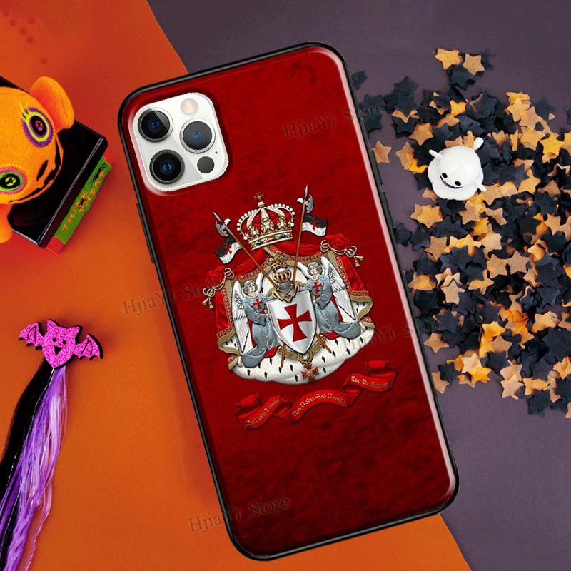 Knights Templar Coat of Arms For iPhone 13 12 mini 11 Pro Max Case For iPhone XR X XS Max 6S 7 8 Plus SE 2020 Coque