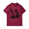 Men's 100% Cotton Crew Neck Short Sleeve T-Shirt, Casual Black White Sneakers Print Comfortable Lightweight Graphic Tee for Daily Wear, Soft Breathabl