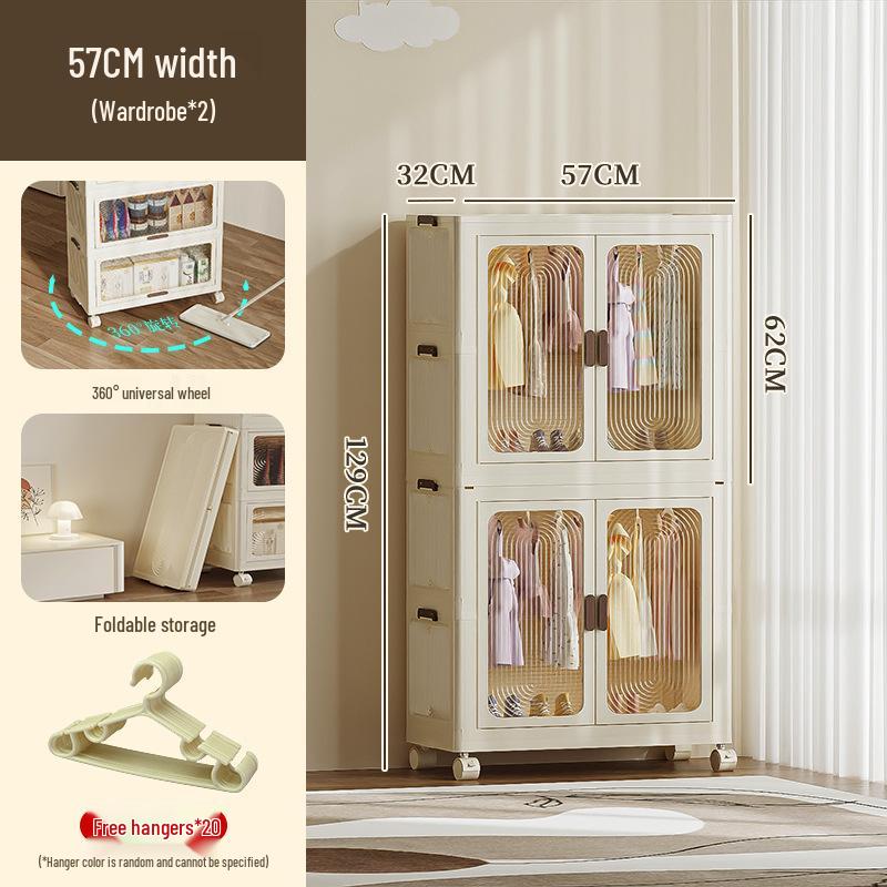 Children's Multi-layer Folding Wardrobe Storage Cabinet for Baby Clothes