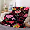 1pc Love, Kiss Blanket Warm, Cozy, And Soft, Suitable for Sofas, Beds, Cars, And Office Use.Perfect for Camping And Travel, Making It a Great Gift for