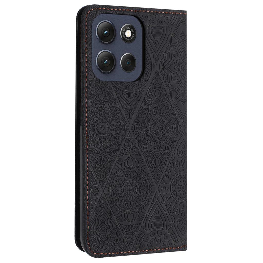 For Motorola Moto G56 5G Case Imprinted Flower Wallet Stand Leather Phone Cover