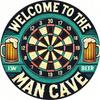 HIVEHERE 8x8 Inch Retro Metal Tin Sign Vintage Pub Beer Decor for Man Cave Bar Wall