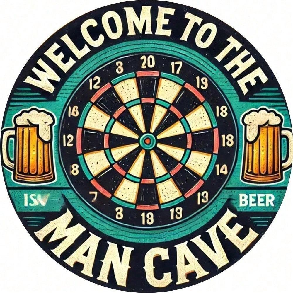 HIVEHERE 8x8 Inch Retro Metal Tin Sign Vintage Pub Beer Decor for Man Cave Bar Wall