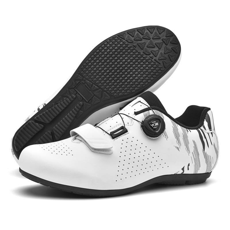 

New cycling shoes road bike self-locking shoes men s cycling shoes women s unlocked rubber flat-soled assist cycling shoes 47