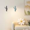Wall Mounted Cactus Shaped Double Hook Sturdy Iron Coat Hanger for Entryway or Bathroom Easy Installation Towel Hook