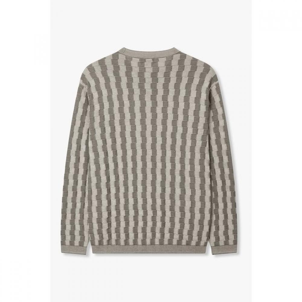 Emporio Armani Men S Wool Blend Checkerboard Pattern Knit A516128032