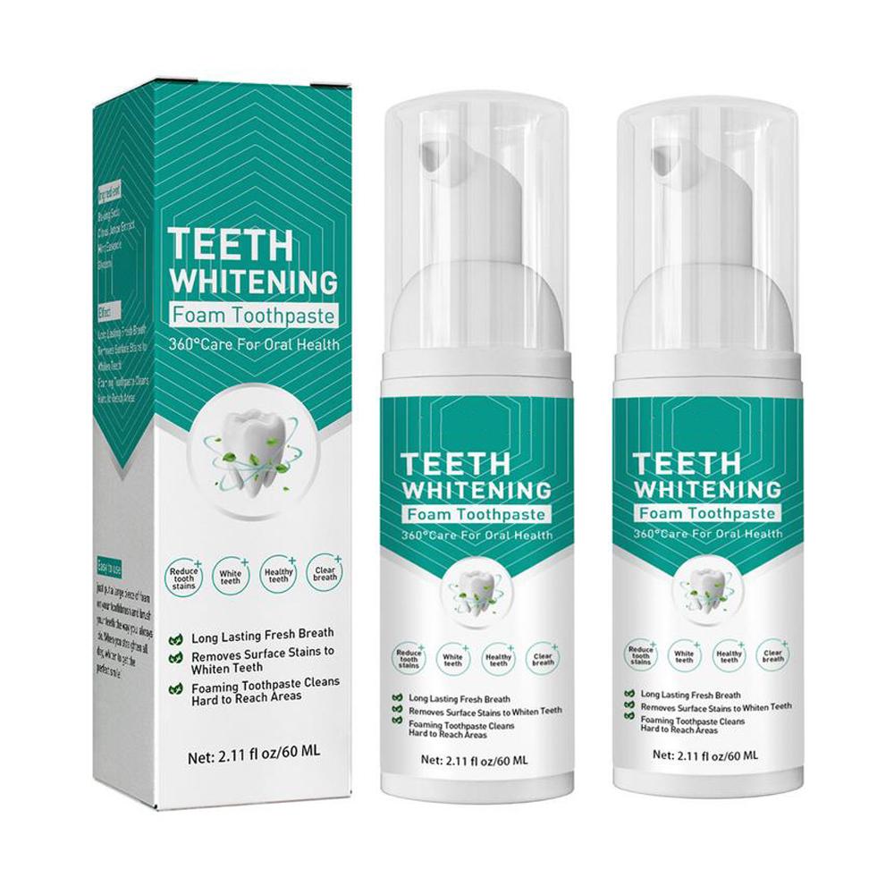 60ml Teeth Whitening Foam Toothpaste Powerful Whitening Without Sensitivity Safe And Effective On Oral Health Original Formula