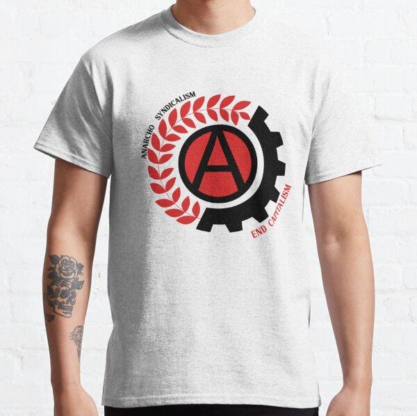 Vintage Anarchy Anarchist T-Shirts Men Crew Neck 100% Cotton T Shirt Short Sleeve Anarchy Symbol Clothing Plus Size 4XL 5XL 5XL