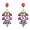 Pinkdudu Fashion Alloy Rhinestone Flower Drop Earrings European Personality Earrings For Women PD858
