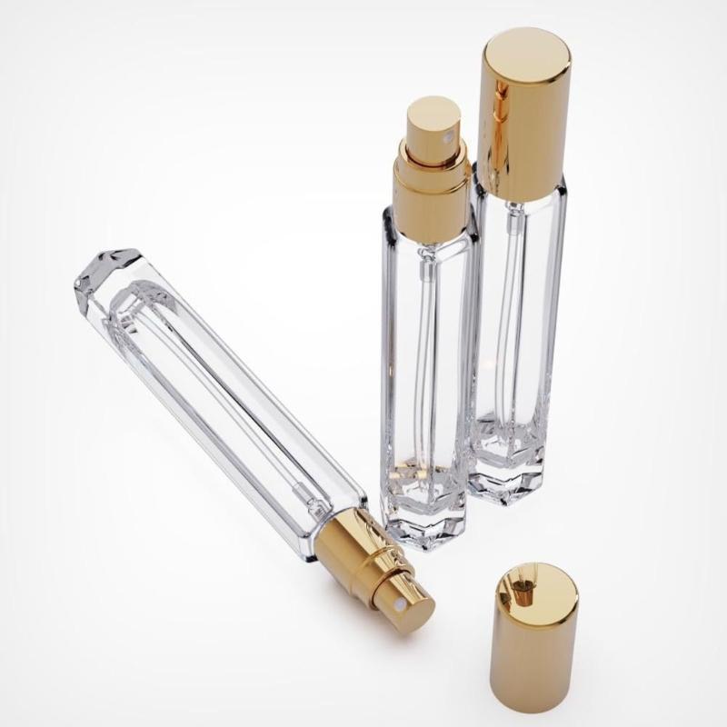 5PCS Glass Perfume Atomizer Set Leakproof Travel Sprayers Bottle Includes Refilling Accessories Fragrances Container