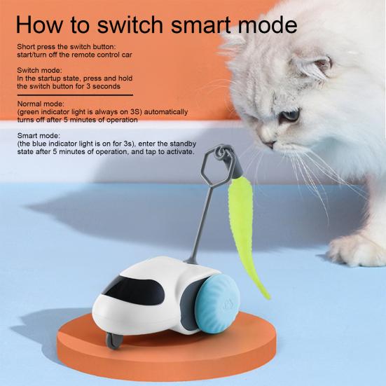 Turbo Tail Cat Teaser Automatic Moving Mouse Cat Toy Electric Interactive Turbo