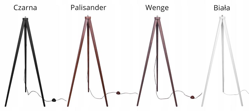 Floor Lamp Tripod Lampshade Golden Flowers Led