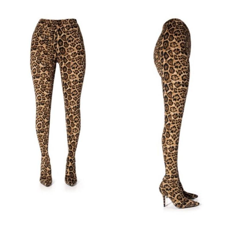 Fashion New Elastic Cloth Jumpsuit Pants Boots Women's Racing Party Trendy Sexy Steel Pipe Dance Pants Boots High-heel 10cm Size 34-46