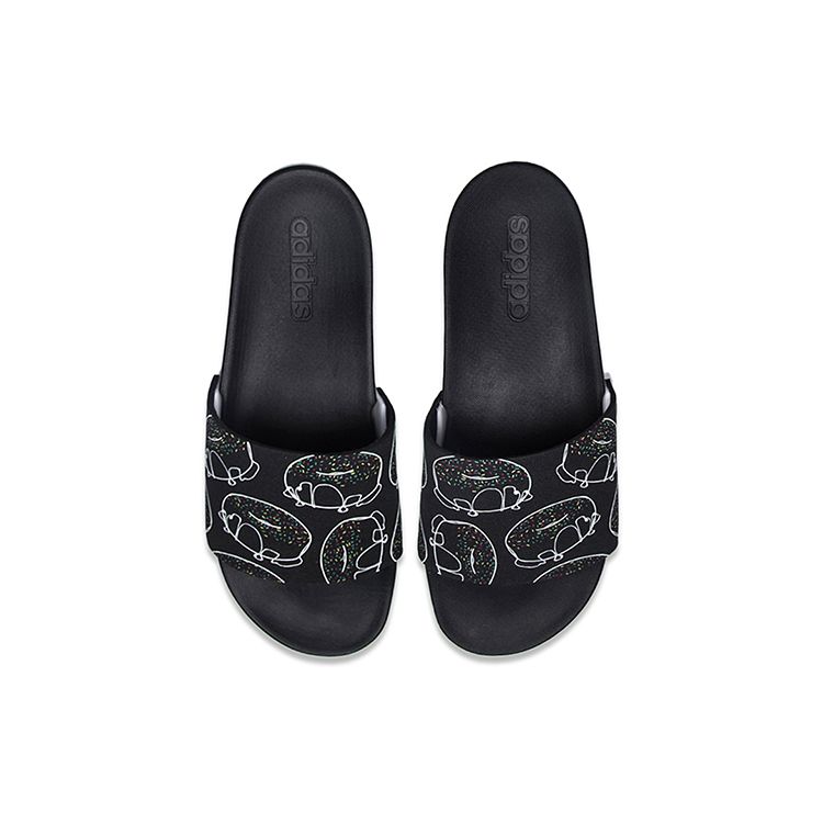 Adidas Adilette CF+ GR Unisex Sandals Black White Multi-Color CM8040