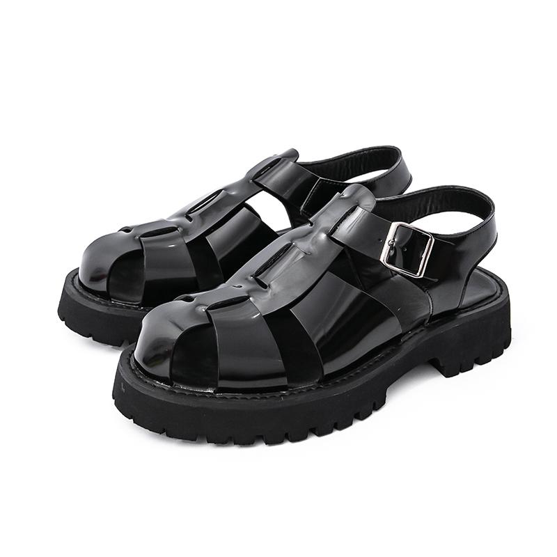 Summer Men Business Sandals Black Red Thick-soled Anti-slip Lightweight Comfortable Outdoor Brand Beach Sandals Men Size 38-46