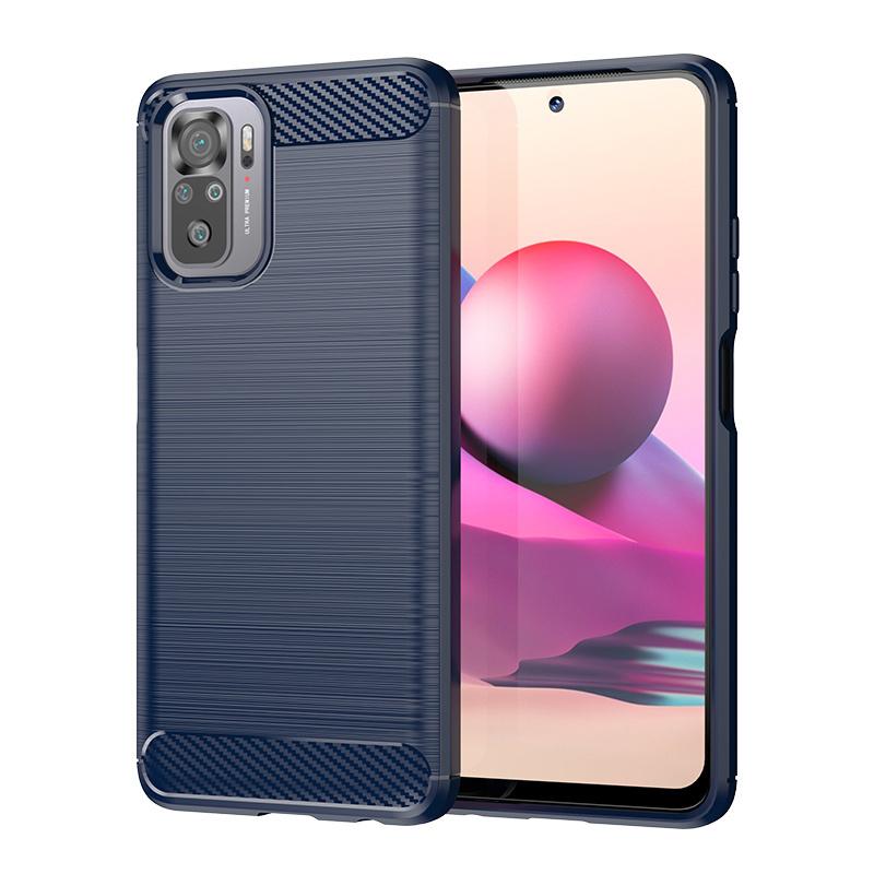 

For Poco M5S Case Cover Xiaomi Poco M5S Capas New Carbon Fiber Shockproof Soft TPU Cover Poco F3 X3 X4 Pro M3 M4 M5 M5S Fundas For Poco X4 Pro 5G синий
