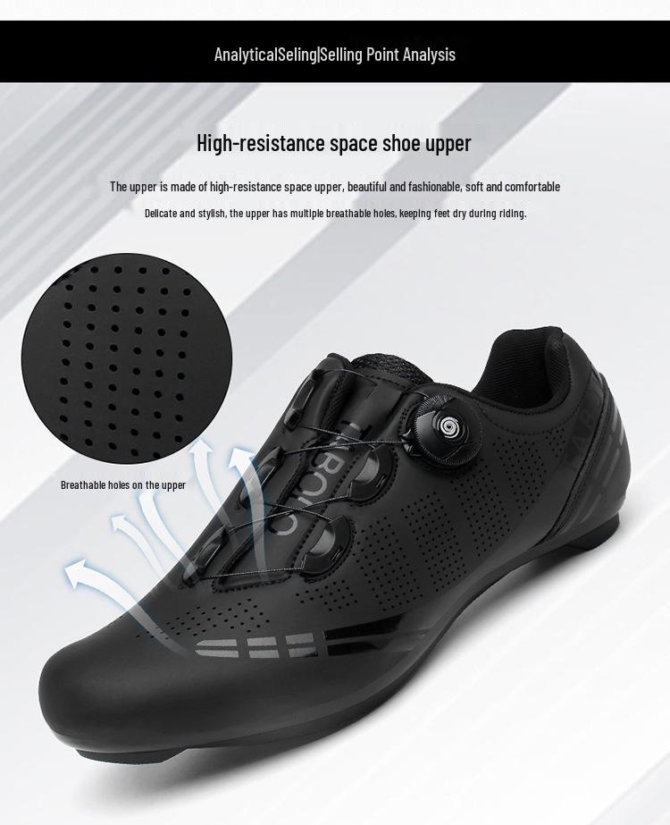 Unisex Mountain and Road Cycling Shoes with Hard Soles and Lock System