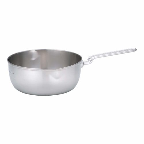 Endo Shoji TKG Yukihira Saucepan, 18cm, Inner Diameter x Depth (mm): 176 x 78, Base Diameter (mm): 140, Plate Thickness (mm): 0.8, Weight (kg): 0.45,