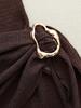 2026 Spring/Summer Knit Textured Slimming Dress with Metal Buckle