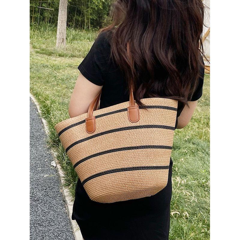 

Women s Work Clothing South Korea Casual Shoulder Straw Bag Style II