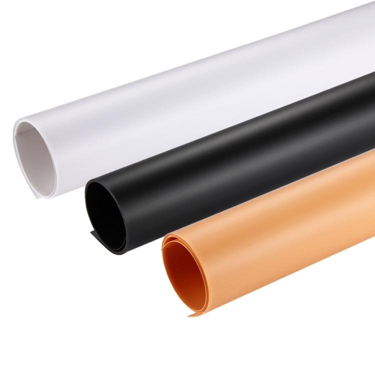 

PULUZ Photography Background PVC Paper Kits for Studio Tent Box, 3 Colors (Black, White,Yellow), Size: 73.5cm x 36cm