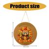Harvest Themed Turkey Front Door Sign Seasonal Plywood Decoration for Entryway Stylish Thanksgiving Party Supplies