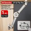 Satin Nickel Finish Folding Lid Stay Hydraulic Damping Cabinet Door Hinge  For Wardrobe
