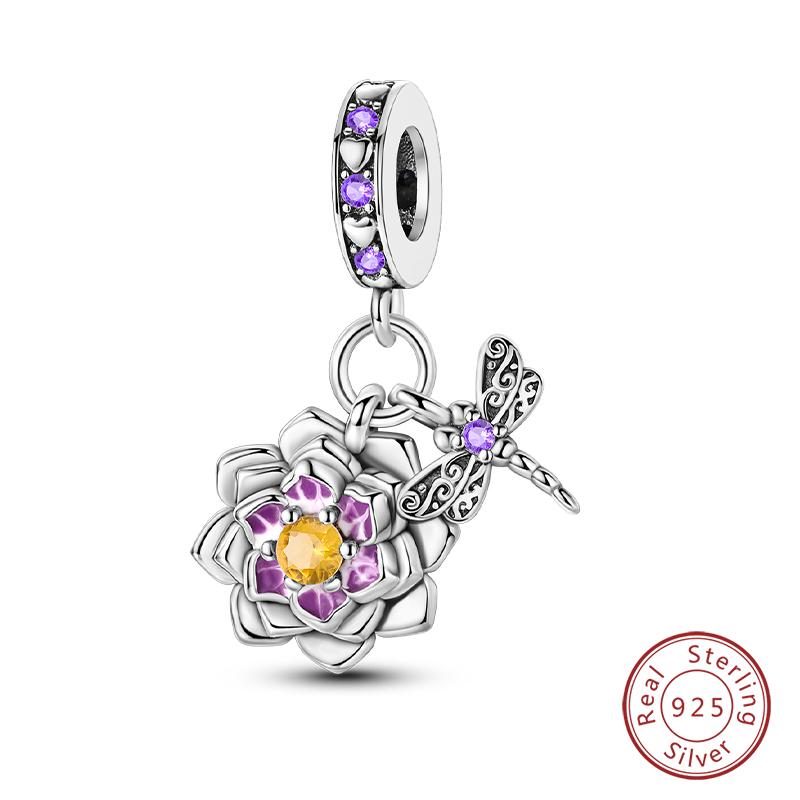 100% Copper Exquisite Cubic Zircon Butterfly Bee Ladybug Charms Bead Fit Qikaola Original Bracelet Fine Diy Jewelry