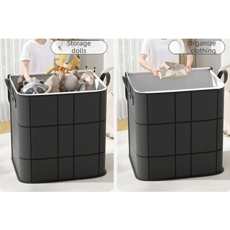 Large Capacity Fabric Storage Bag With Double Zipper Wide Opening Sturdy Handles For Home Clothes Bedding Organizing
