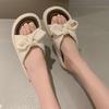 Bow popular slippers women's summer wear 2025 new soft-soled non-slip pregnant women sandals go out one-word shoes women