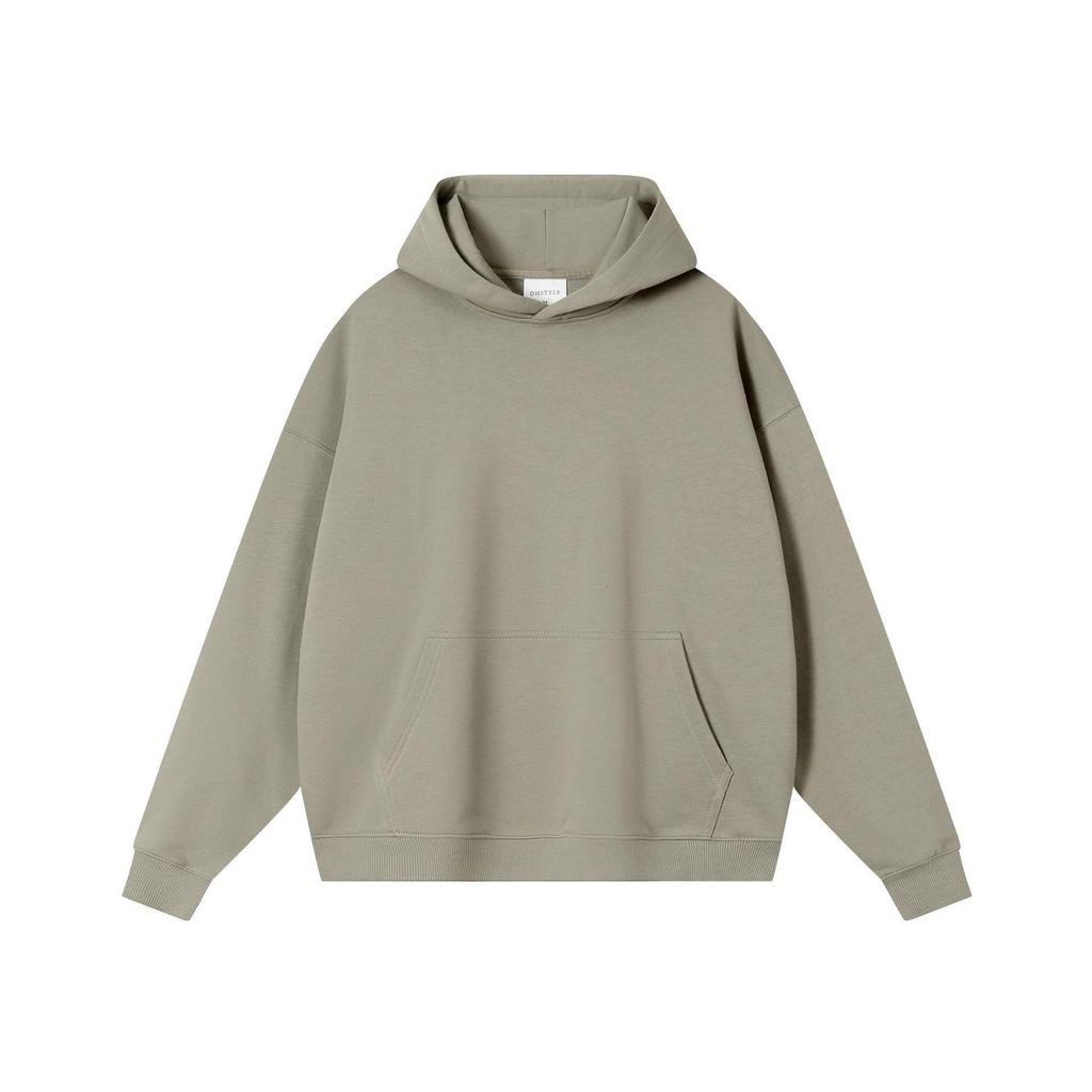 Heavyweight 380g Round Neck Pullover Sweatshirt – Autumn/Winter Trend, Drop Shoulder, Thick Long Sleeve Outerwear