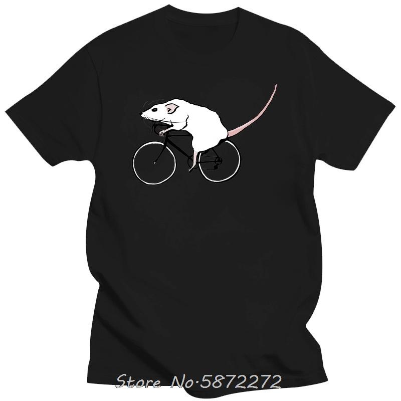 Fashion Cycling Rat Casual Tops O Neck Summer Tees Cotton Fitness Tshirt Oversized Unisex T Shirt Mens Clothing Streetwear