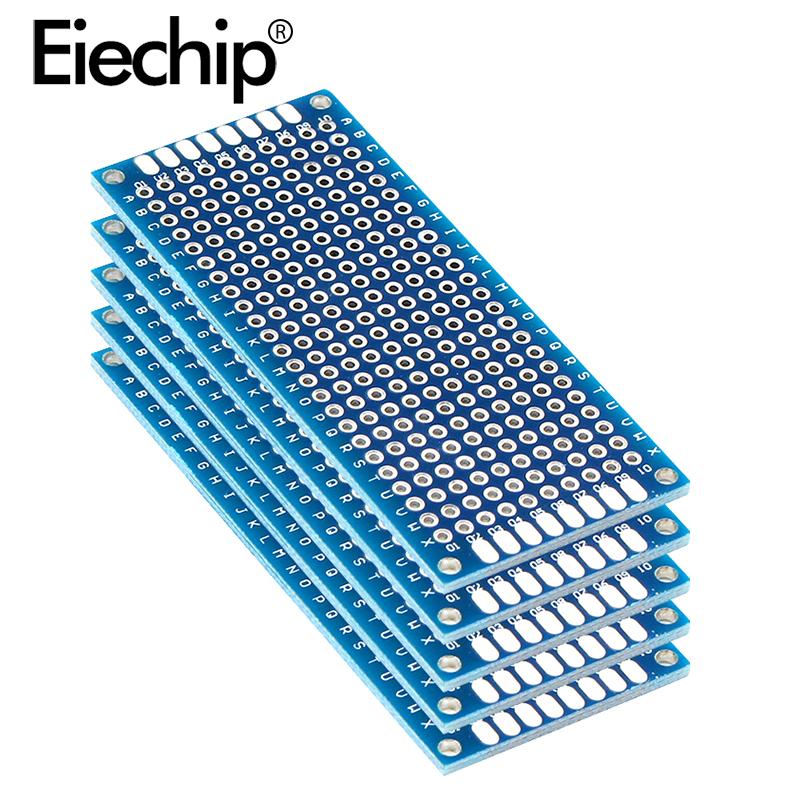 10 Stück Leiterplatte 3x7cm DIY Universelle Leiterplatte 3*7cm Doppelseitig Prototyping-Leiterplatte Für Arduino Kupferplatte