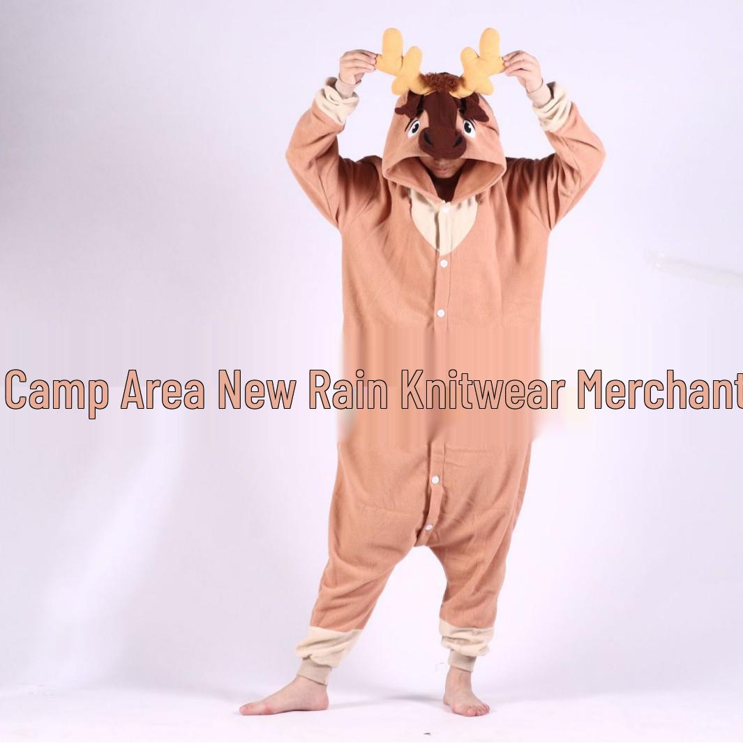 

3D Elk Onesie Pajamas for Adults - Fleece Reindeer Costume for Autumn/Winter Extra Large