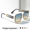 Punk Rock Metal Frame Sunglasses With Uv400 Protection For Fashion And Outdoor Activities