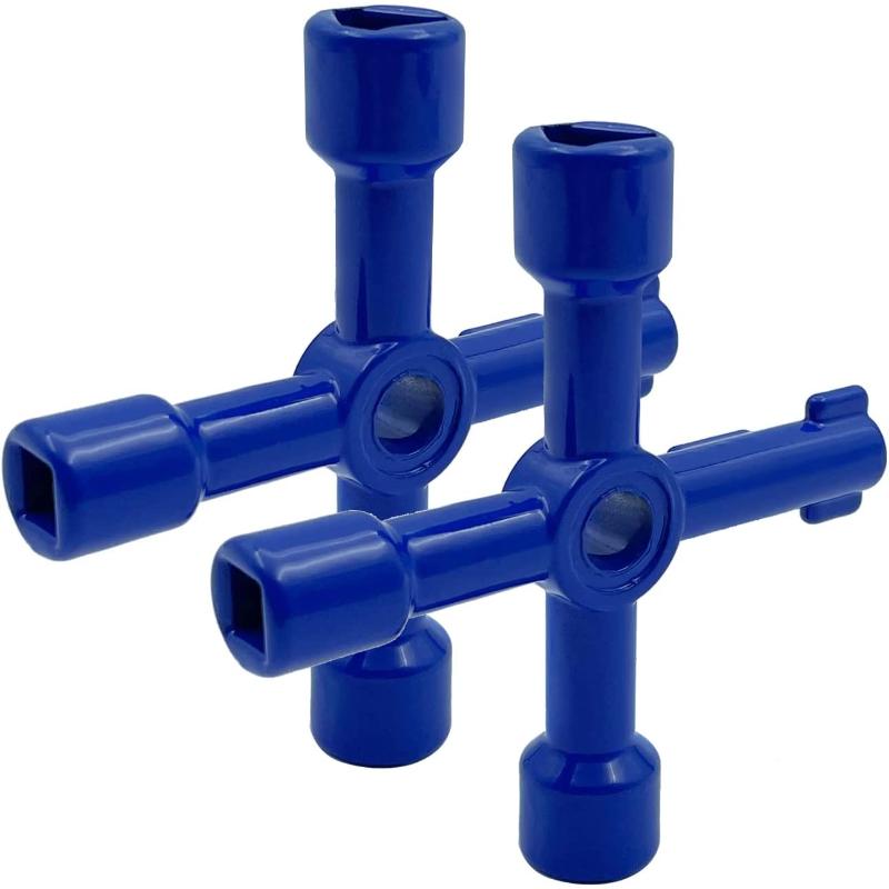 4 in 1 Universal 4-Way Multi-Functional Utility KeyCross Key Stainless Steel for Water Gas Meter Valve Elevator Cabinet
