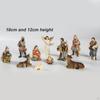 Nativity Scene Figures Christmas Desktop Decoration Figurines Pack of 11 Multi-Coloured