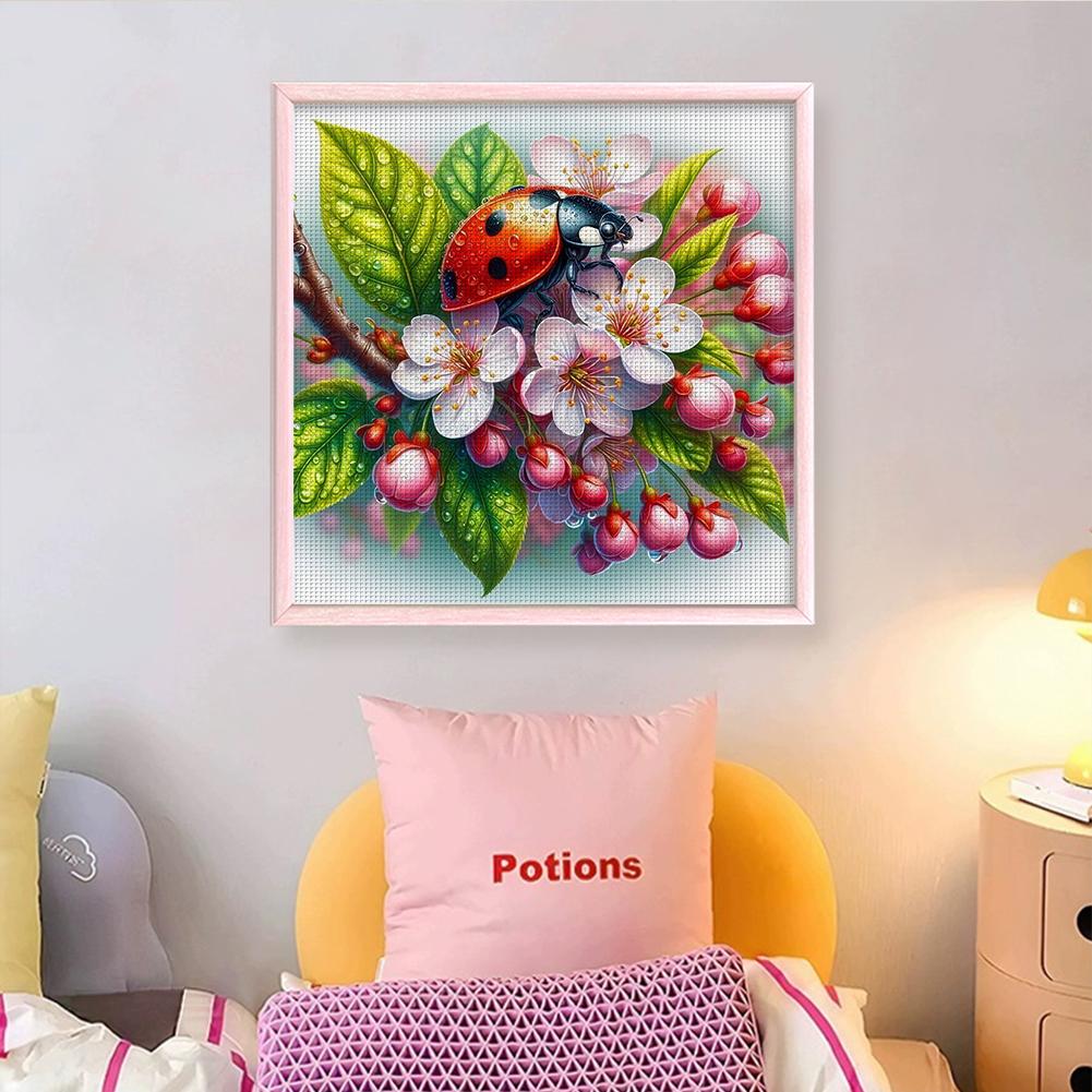 Vollstickerei Baumwollfaden 11CT Gedrucktes Blumen Kreuzstichset Kunst